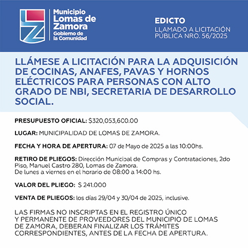Licitaciones Sin datos  
